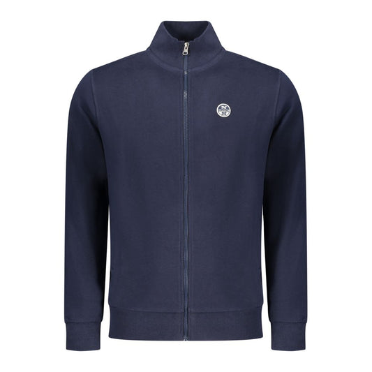 Blue Cotton Men Sweatshirt