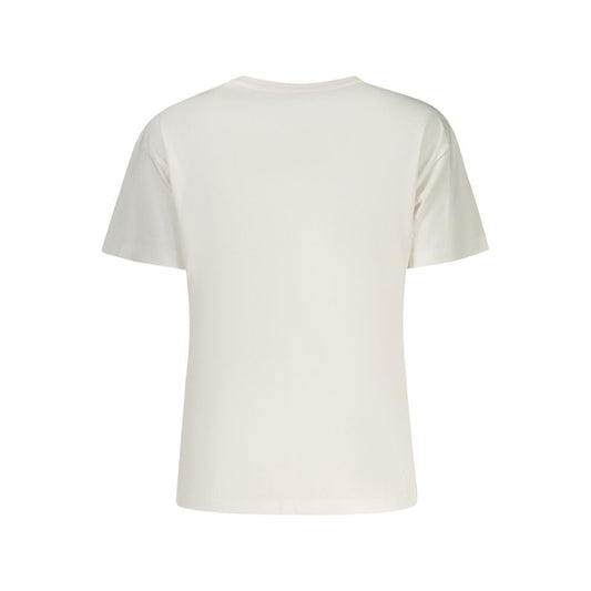 White Cotton Women T-Shirt