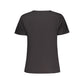 Black Cotton Women T-Shirt