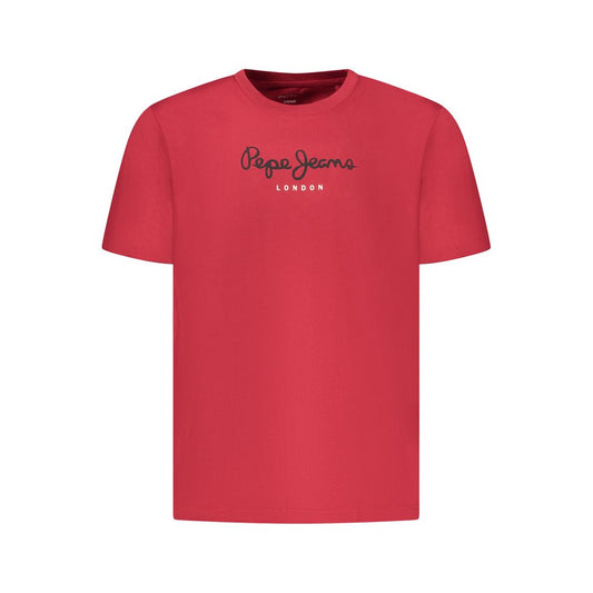 Red Cotton Men T-Shirt