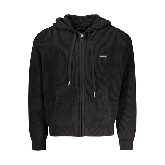 Black Organic Cotton Men's Cardigan