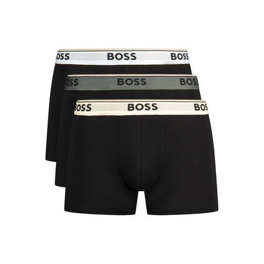 Black Cotton Men's Boxer Short