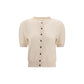 Beige Cashmere Cardigan