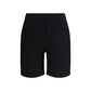 Black Cotton Bermuda Shorts