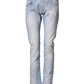 Light Blue Cotton Stretch Straight Denim Trouser Jeans