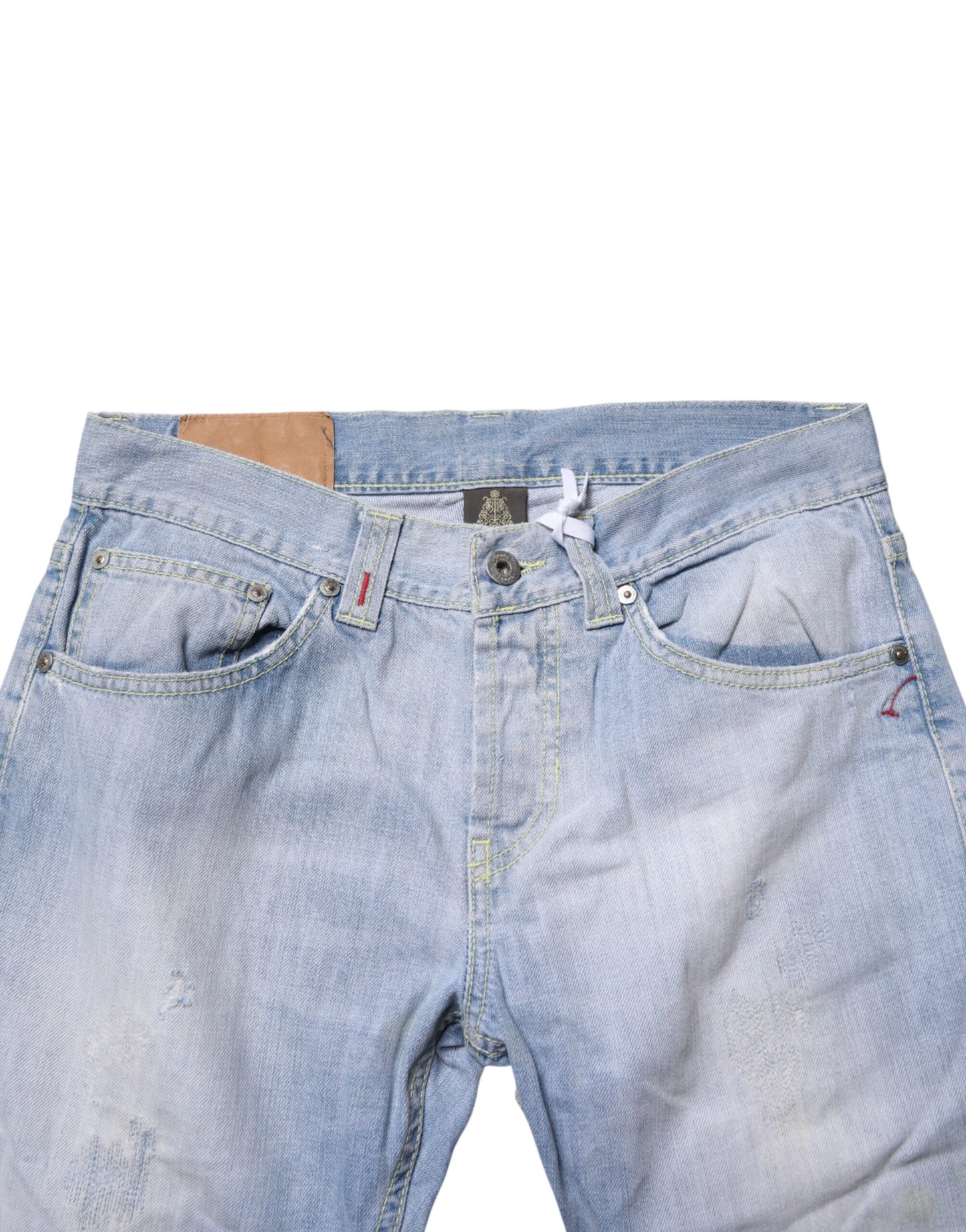 Light Blue Cotton Stretch Straight Denim Trouser Jeans