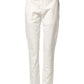 White Cotton Straight Fit Chino Trouser Pants