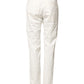 White Cotton Straight Fit Chino Trouser Pants