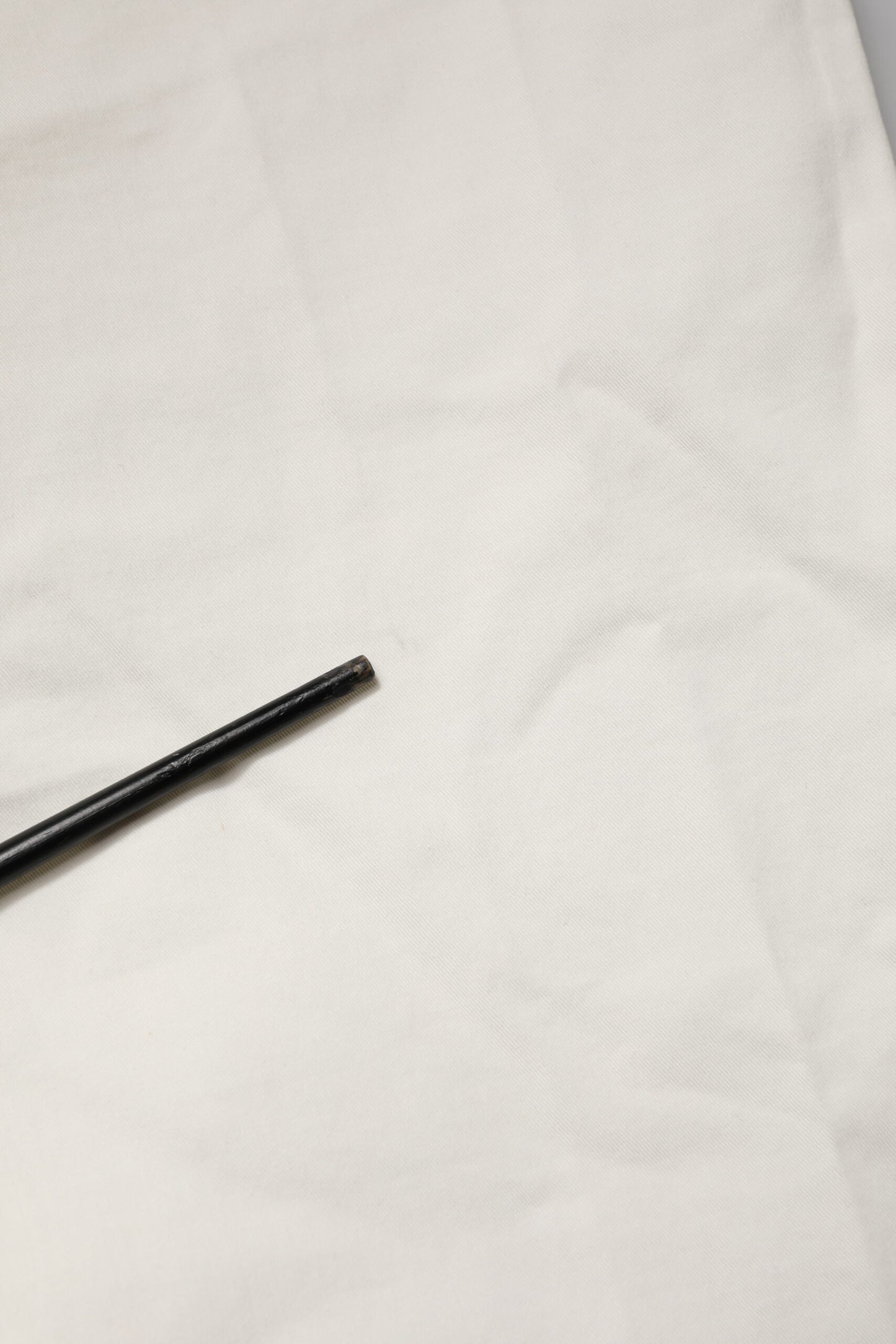 White Cotton Straight Fit Chino Trouser Pants