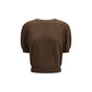 Brown Fleece Wool T-Shirt