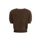 Brown Fleece Wool T-Shirt