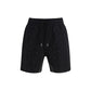 Black Cotton Bermuda Shorts