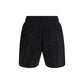 Black Cotton Bermuda Shorts