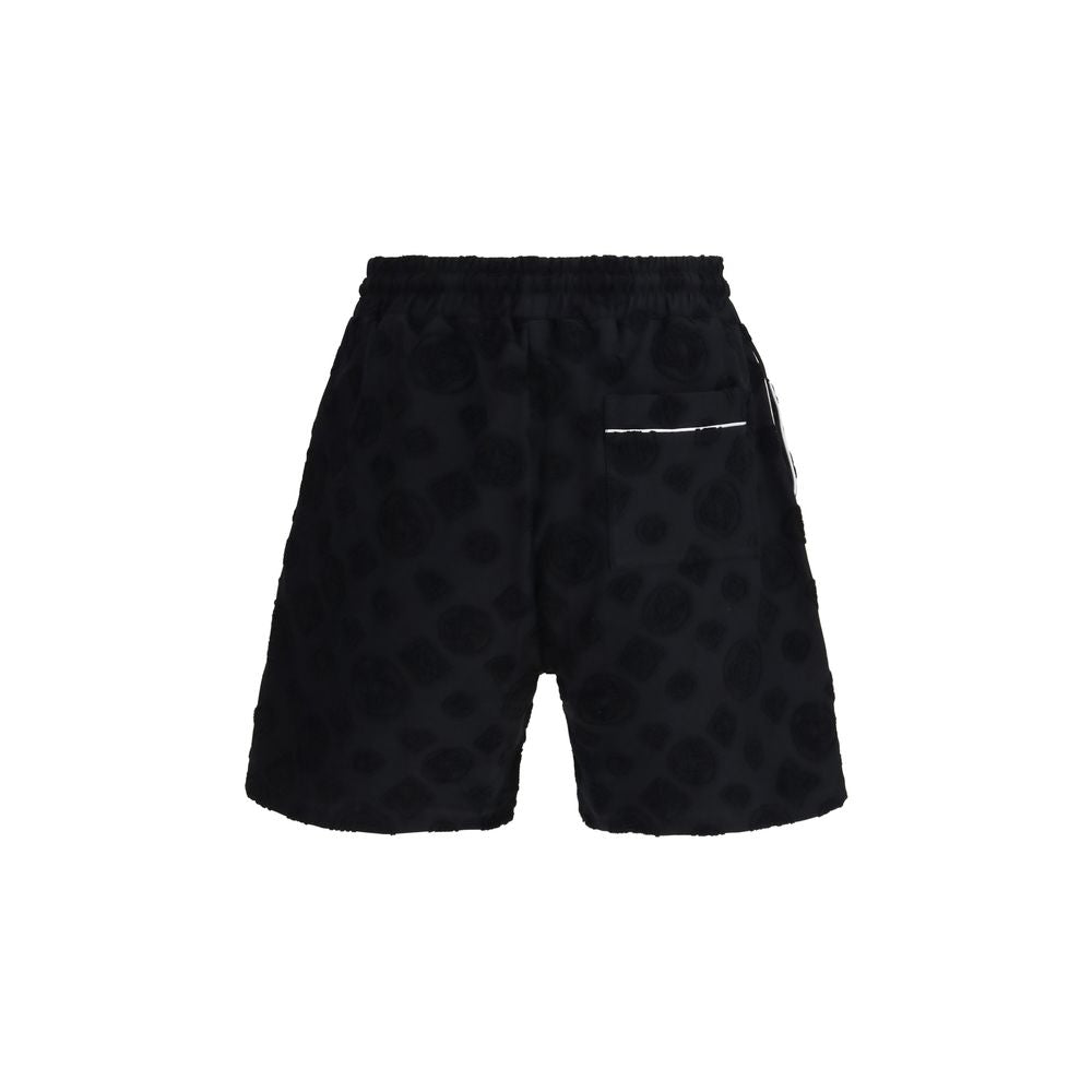 Black Cotton Bermuda Shorts