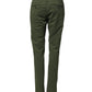 Dark Green Cotton Stretch Skinny Chino Trouser Pants