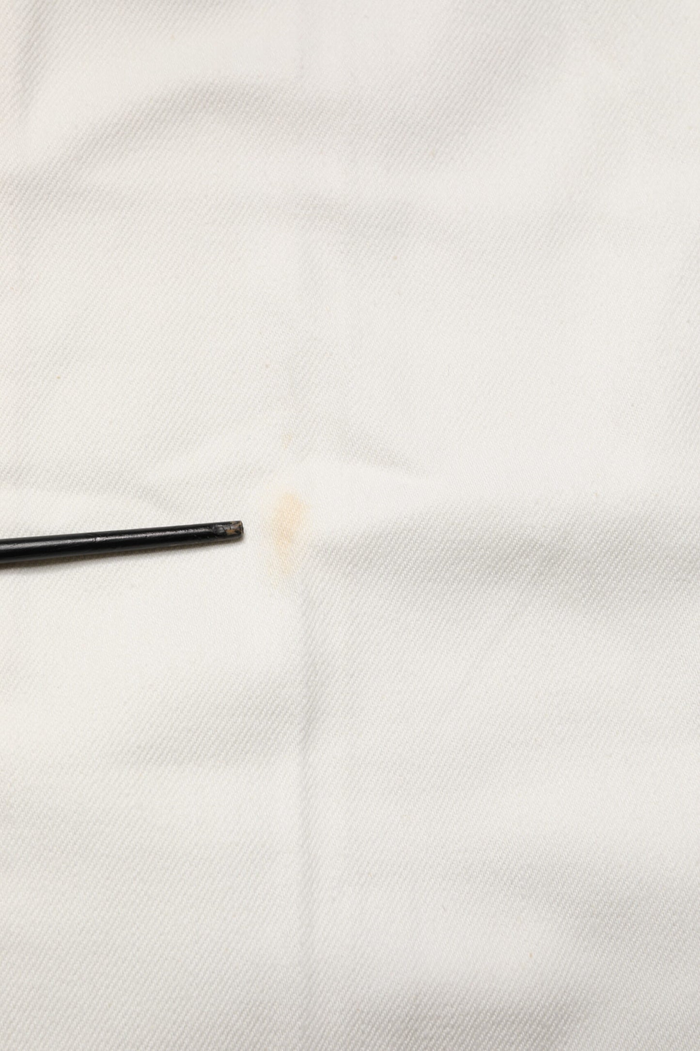 White Cotton Straight Denim Mid Waist Trouser Jeans