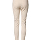 Beige Mid Waist Skinny Fit Denim Trouser Jeans