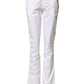 White Low Waist Bootcut Flared Denim Trouser Jeans