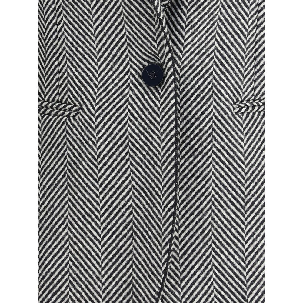 Multicolor Fleece Wool Coat