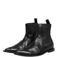Black Chelsea Men Short Ankle Boots Shoes