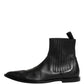 Black Chelsea Men Short Ankle Boots Shoes