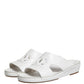 White DG Cutout Slides Slippers Flats Shoes