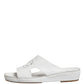 White DG Cutout Slides Slippers Flats Shoes