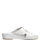 White DG Cutout Slides Slippers Flats Shoes