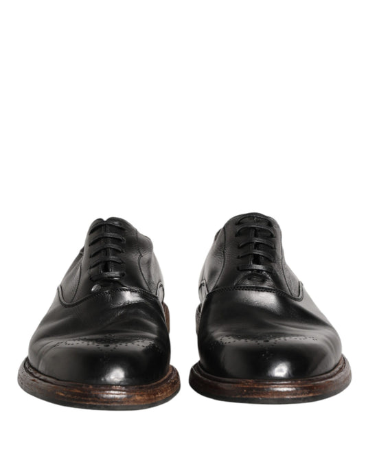 Black Calfskin Leather Oxford Dress Shoes