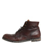 Brown Lace Up Short Ankle Boots Men Shoes