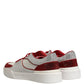 White Red Rhinestone Embellished Men Sneakers Shoes