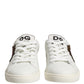White Leather Sacred Heart Patch Sneakers Shoes
