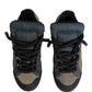 Multicolor Color Block Denim Low Top Sneakers Shoes