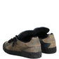 Multicolor Color Block Denim Low Top Sneakers Shoes