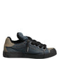 Multicolor Color Block Denim Low Top Sneakers Shoes