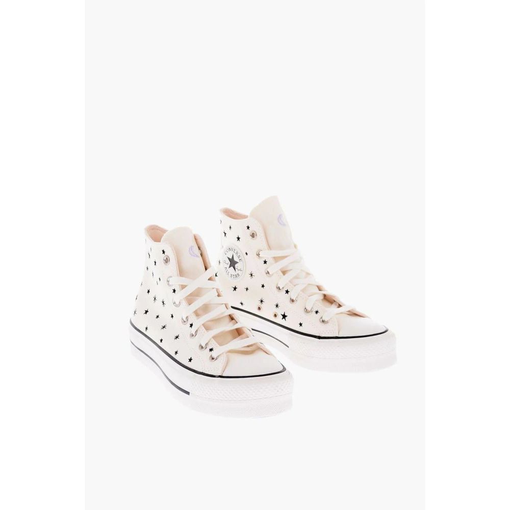 Black And White Canvas High Top Sneakers