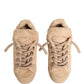 Shoes Beige Faux Shearling Low Top Sneakers