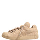 Shoes Beige Faux Shearling Low Top Sneakers