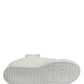White Faux Shearling Low Top Sneakers  Shoes