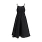 Black Cotton Casual Dress