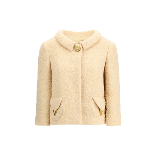 Cream Fleece Wool Coat