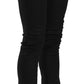 Cotton Black Mid Waist Skinny Denim Jeans