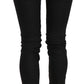 Cotton Black Mid Waist Skinny Denim Jeans