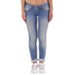 Blue Cotton Skinny Jeans