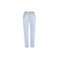 Blue Cotton Boyfriend Jeans
