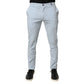 Light Blue Skinny Dress Trouser Pants