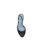 Black Goatskin Stiletto Heel Sandals