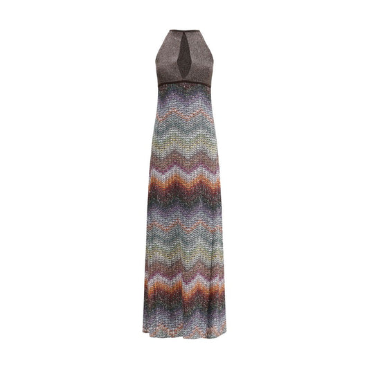 Multicolor Viscose Long Dress