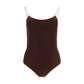 Brown Metal One-Piece Swimsuit