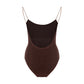 Brown Metal One-Piece Swimsuit